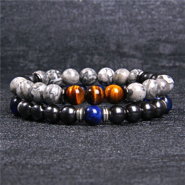 beaded, strands 2pcs/set couple distance naural stone beads bracelet 8mm hematite tiger eye energy jewelry for women men gifts, Black
beaded, strands 2pcs/set couple distance naural stone beads bracelet 8mm hematite tiger eye energy jewelry for women men gifts, Black
