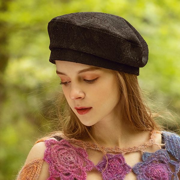 berets b-7956 knitting hats summer thin women's breathable lace mesh navy beret hat white net red fashion painter cap adjust, Blue;gray
berets b-7956 knitting hats summer thin women's breathable lace mesh navy beret hat white net red fashion painter cap adjust, Blue;gray