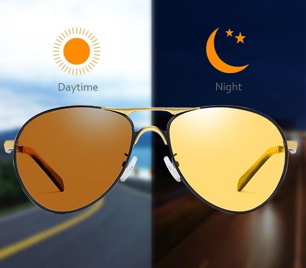 aviation men sunglasses polarized driving fishing pchromic day night vision goggle pilot glasses women uv400, White;black
aviation men sunglasses polarized driving fishing pchromic day night vision goggle pilot glasses women uv400, White;black