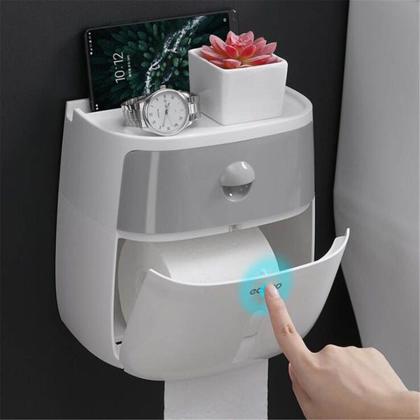 new waterproof wall mount toilet paper holder bathroom toilet paper tray roll paper tube storage box creative~rack tissue box h t200425
new waterproof wall mount toilet paper holder bathroom toilet paper tray roll paper tube storage box creative~rack tissue box h t200425