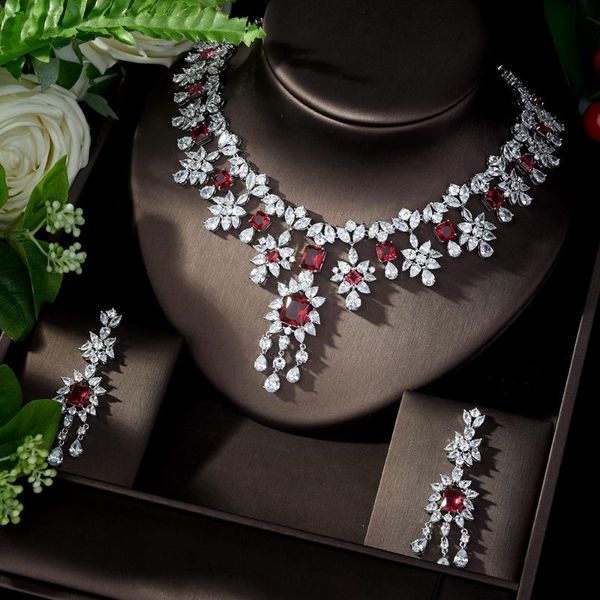 hibride elegant famous design cubic zirconia red jewelry sets for women water drop shape necklace bruids sieraden sets n-891, Silver
hibride elegant famous design cubic zirconia red jewelry sets for women water drop shape necklace bruids sieraden sets n-891, Silver