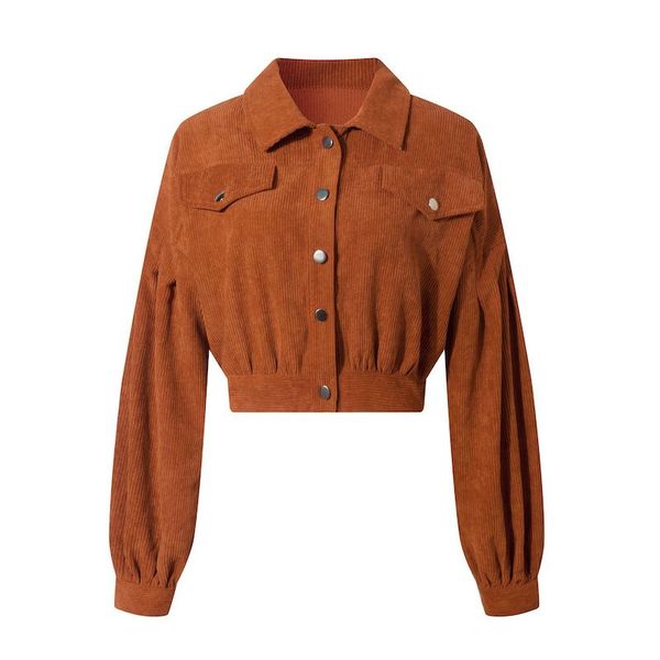 women's jackets corduroy womens jacket short women fashion autumn winter outerwear streetwear button crop vintage casual loose coats, Black;brown
women's jackets corduroy womens jacket short women fashion autumn winter outerwear streetwear button crop vintage casual loose coats, Black;brown