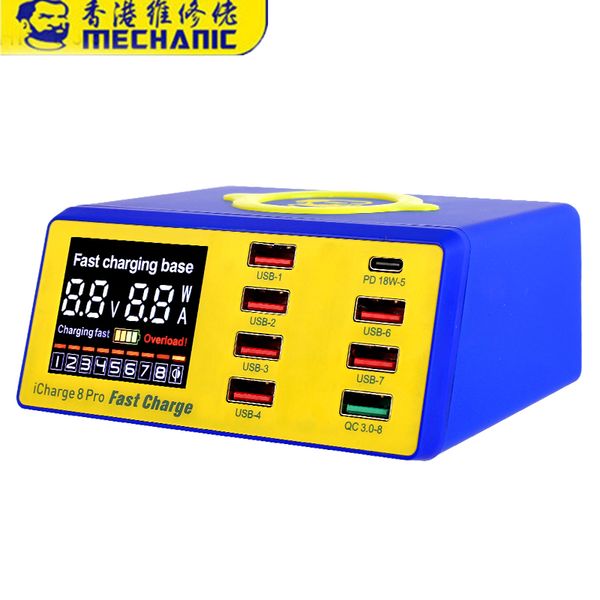 10 sets mechanic lcd digital display fast charger 8 port usb wireless charging dock qc 3.0 charger for repair
10 sets mechanic lcd digital display fast charger 8 port usb wireless charging dock qc 3.0 charger for repair