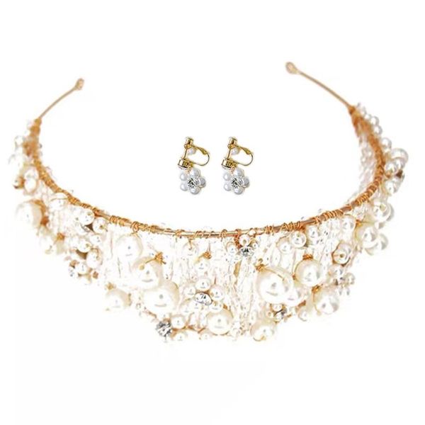 korean imitation big pearl crystal headband women bride crown earrings set wedding hair accessories headdress women jewelry gift, Silver
korean imitation big pearl crystal headband women bride crown earrings set wedding hair accessories headdress women jewelry gift, Silver