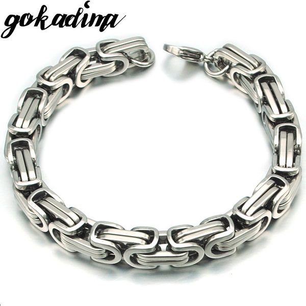 gokadima new product, silver color stainless steel bracelets link byzantine chain bracelet for mens jewelry fashion good quality, Black
gokadima new product, silver color stainless steel bracelets link byzantine chain bracelet for mens jewelry fashion good quality, Black