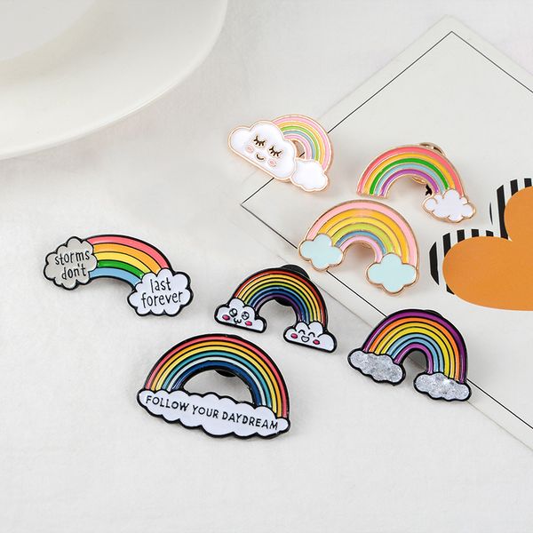 pins, brooches cartoon rainbow cute clouds brooch enamel pins colorful natural badge corsage for kids men women jewelry, Gray
pins, brooches cartoon rainbow cute clouds brooch enamel pins colorful natural badge corsage for kids men women jewelry, Gray
