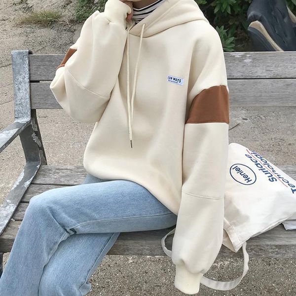 3 colors 2020 autumn and winter preppy style color patchwork plus velvet thicking hoodies womens outwear sweatshirts (f3587, Black
3 colors 2020 autumn and winter preppy style color patchwork plus velvet thicking hoodies womens outwear sweatshirts (f3587, Black