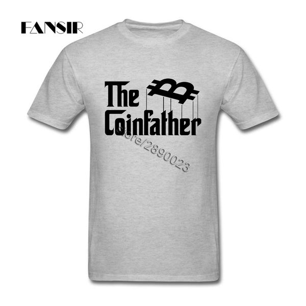 the coin father bitcoin men t shirt crazy t shirt men man's short sleeve cotton custom big size clothes for family