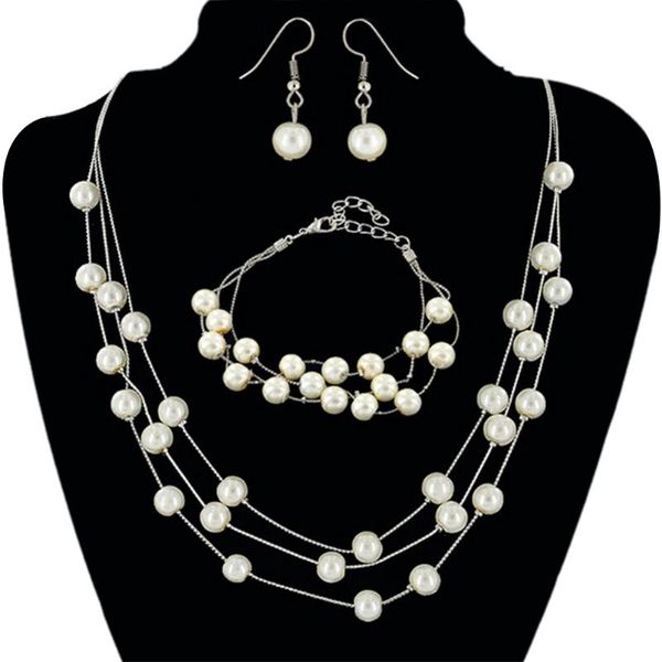 имитация pearl комплект ювелирных изделий имитация pearl двухслойный женщины серьги ожерелье браслет наборы для свадьбы, Silver
имитация pearl комплект ювелирных изделий имитация pearl двухслойный женщины серьги ожерелье браслет наборы для свадьбы, Silver
