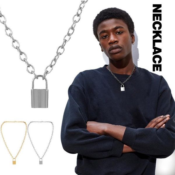 punk necklace with lock necklace men's padlock pendant gothic fashion hip hop party women's 2020, Silver
punk necklace with lock necklace men's padlock pendant gothic fashion hip hop party women's 2020, Silver