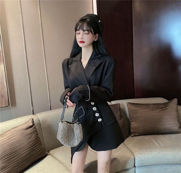 korean style black coat for women niche design small suit autumn clothes autumn clothes western style split suit m5e8q, Gray
korean style black coat for women niche design small suit autumn clothes autumn clothes western style split suit m5e8q, Gray
