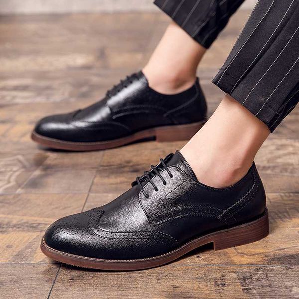 mens oxfords shoes fashion business leather dress shoe male wedding shoe social chaussure homme fluff office formal shoes, Black
mens oxfords shoes fashion business leather dress shoe male wedding shoe social chaussure homme fluff office formal shoes, Black