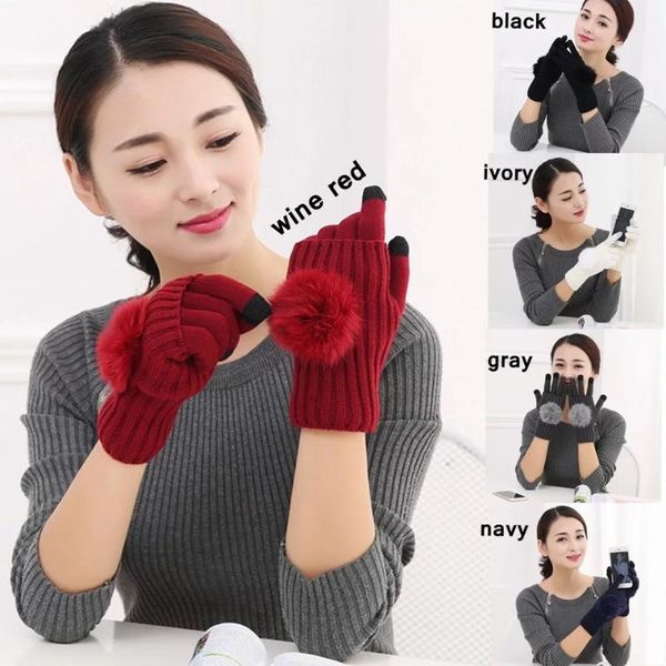 five fingers gloves fashionable soft wool ball women' winter double plus velvet thickened half finger typing warm and elegant, Blue;gray
five fingers gloves fashionable soft wool ball women' winter double plus velvet thickened half finger typing warm and elegant, Blue;gray