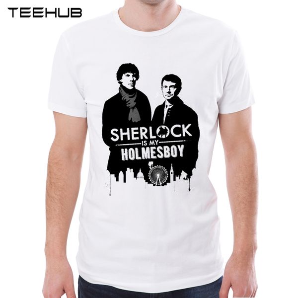 новое прибытие шерлока мужчины t-shirt black белая печать с коротким рукавом повседневная футболках hipster весёлые tops
новое прибытие шерлока мужчины t-shirt black белая печать с коротким рукавом повседневная футболках hipster весёлые tops