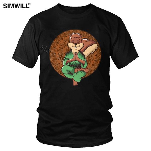 buddha squirrel tee men simple short sleeve cotton t shirt crew neck yoga spiritual cartoon t-shirts regular fit urban 
buddha squirrel tee men simple short sleeve cotton t shirt crew neck yoga spiritual cartoon t-shirts regular fit urban