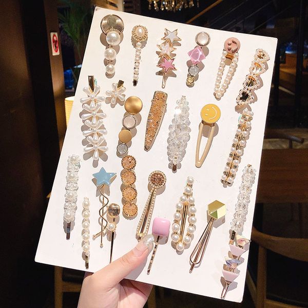 rhinestone pearl hairpin female korean ins sen side clip headdress net red girl sweet and cute one-word clip hair accessory set
rhinestone pearl hairpin female korean ins sen side clip headdress net red girl sweet and cute one-word clip hair accessory set