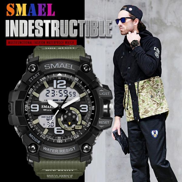 brand smael g style men watch digital new electronic sport watch waterproof male clock led relogio masculino, Slivery;brown
brand smael g style men watch digital new electronic sport watch waterproof male clock led relogio masculino, Slivery;brown