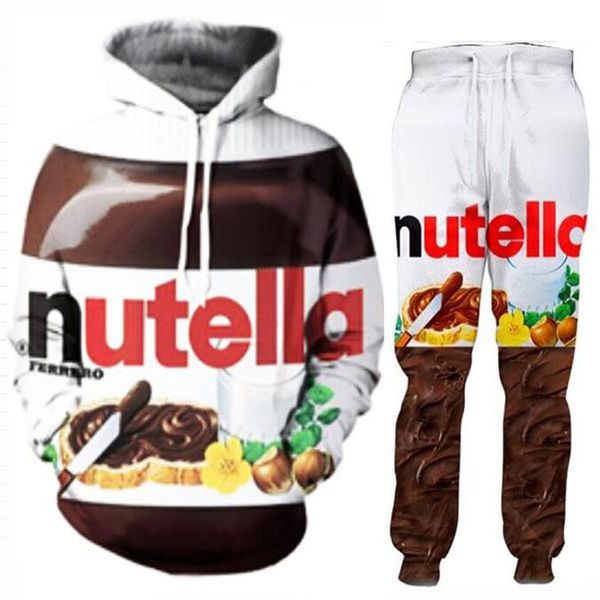 new men/women nutella food 3d all over print tracksuits sweatshirts hoodies hipster drawstring pants jogging pants streetwear plus size, Gray
new men/women nutella food 3d all over print tracksuits sweatshirts hoodies hipster drawstring pants jogging pants streetwear plus size, Gray