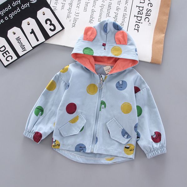 new boys and girls jackets hooded zipper windbreaker baby cartoon polka dot pattern jacket girls infant hoodie casual jacke, Blue;gray
new boys and girls jackets hooded zipper windbreaker baby cartoon polka dot pattern jacket girls infant hoodie casual jacke, Blue;gray