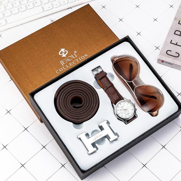 3шт / set boutique gift set. пояс + кварцевые часы + очки. прекрасный подарок для моего друга. 3-х частей стильная мужская set. солнцезащитн, Slivery;brown
3шт / set boutique gift set. пояс + кварцевые часы + очки. прекрасный подарок для моего друга. 3-х частей стильная мужская set. солнцезащитн, Slivery;brown