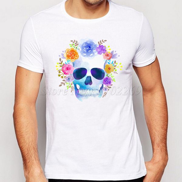 new fashion floral skull printed men t-shirt colorful flowers design male halloween cloths for boys short sleeve tee
new fashion floral skull printed men t-shirt colorful flowers design male halloween cloths for boys short sleeve tee