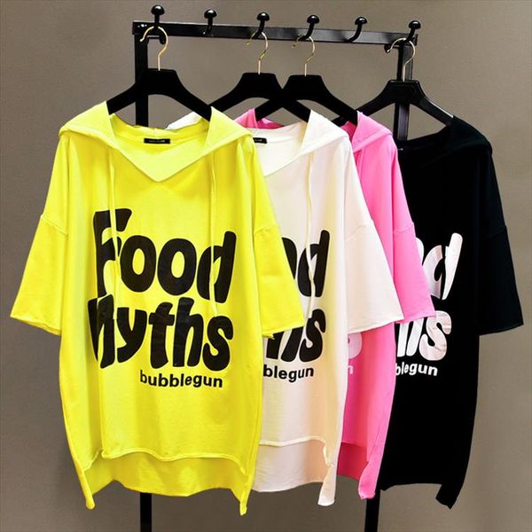 short sleeve sweatshirts new summer medium long womens pullovers loose letter printed students hoodies drop shipping, Black
short sleeve sweatshirts new summer medium long womens pullovers loose letter printed students hoodies drop shipping, Black