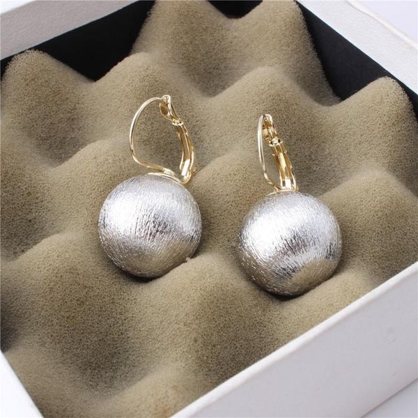 stud gold silver plated brushed retro jewelry big round ball pendant earrings for women gifts party accessory, Golden;silver
stud gold silver plated brushed retro jewelry big round ball pendant earrings for women gifts party accessory, Golden;silver