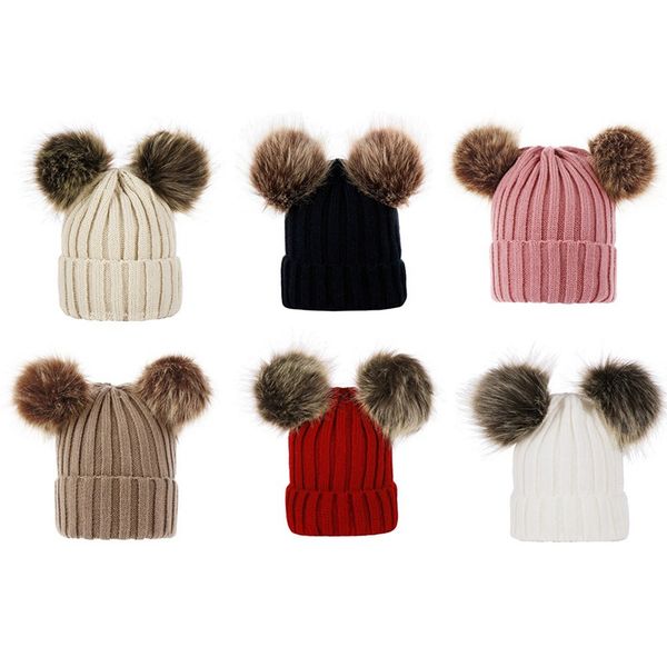 дети зимы infant новорожденных малышей детские шерсти вязаный hat cap шапочка с двумя двойными pom pom beanie для смазливых мальчиков девочк
дети зимы infant новорожденных малышей детские шерсти вязаный hat cap шапочка с двумя двойными pom pom beanie для смазливых мальчиков девочк