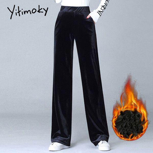 women's pants & capris yitimoky wide leg 2021 autumn winter plus size elastic high waist women velour loose solid casual clothing, Black;white
women's pants & capris yitimoky wide leg 2021 autumn winter plus size elastic high waist women velour loose solid casual clothing, Black;white