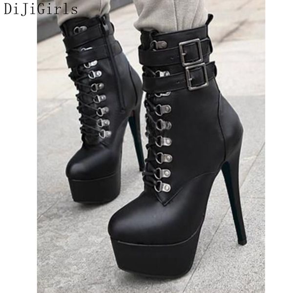 jojofox fashion motorcycle boots 16 cm super high heels lace-up platform boots women gothic bottines black buckle shoes
jojofox fashion motorcycle boots 16 cm super high heels lace-up platform boots women gothic bottines black buckle shoes