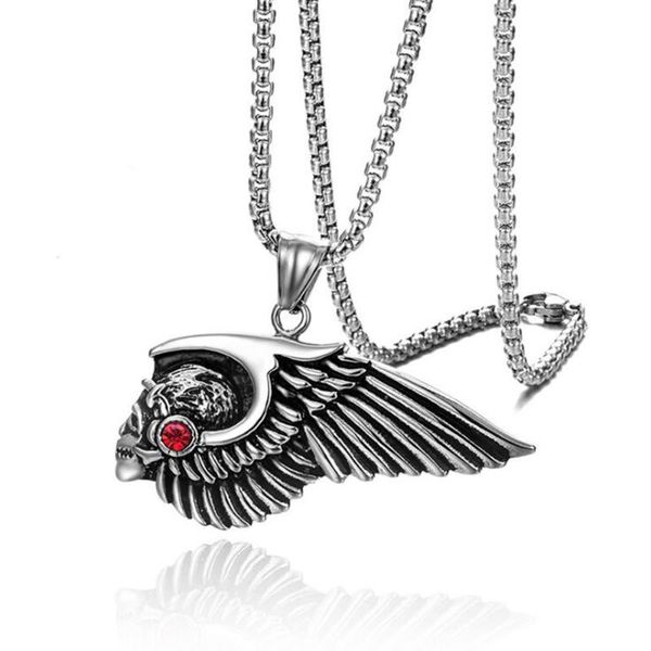 stainless steel vintage skull helmet biker pendant necklace gold gothic punk rock red crystal skull necklaces jewelry with chain, Silver
stainless steel vintage skull helmet biker pendant necklace gold gothic punk rock red crystal skull necklaces jewelry with chain, Silver