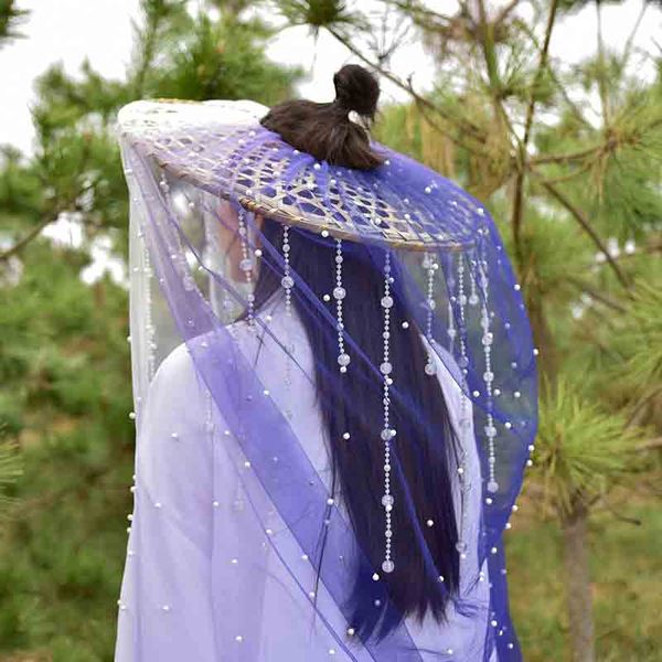 chinese ancient cap tassel crystal face cover female cosplay prop hanfu knight hat with long veil white&purple gift for women, Blue;gray
chinese ancient cap tassel crystal face cover female cosplay prop hanfu knight hat with long veil white&purple gift for women, Blue;gray