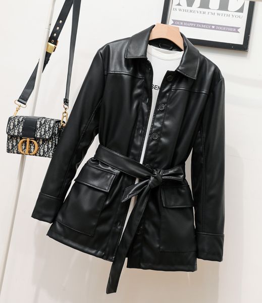 women's female's locomotive button belt long leather jacket blazer new punk dj leather short jacket motorcycle jacket, White;black
women's female's locomotive button belt long leather jacket blazer new punk dj leather short jacket motorcycle jacket, White;black