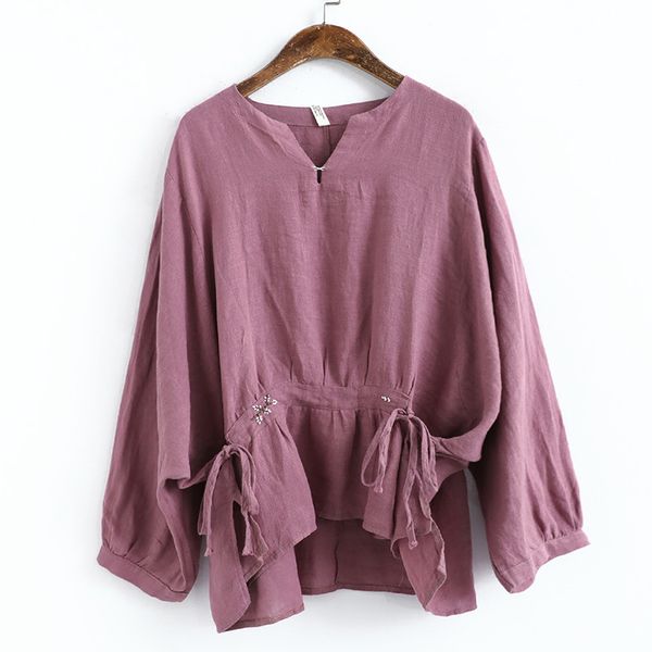 johnature 2020 new casual v-neck embroidery vintage shirts loose sweet female autumn long batwing sleeve women retro blouse, White
johnature 2020 new casual v-neck embroidery vintage shirts loose sweet female autumn long batwing sleeve women retro blouse, White