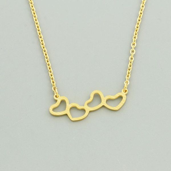 romantic gold filled 4 heart pendant necklace stainless steel ketting love statement necklace jewelry bridesmaid gifts for women, Silver
romantic gold filled 4 heart pendant necklace stainless steel ketting love statement necklace jewelry bridesmaid gifts for women, Silver