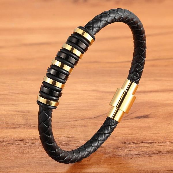 geometric circle combination accessories men's stainless steel leather bracelet magnet buckle birthday commemorative gift, Golden;silver
geometric circle combination accessories men's stainless steel leather bracelet magnet buckle birthday commemorative gift, Golden;silver