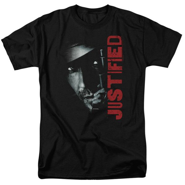 justified gun licensed t-shirt plus size tee shirt new fashion design for men women