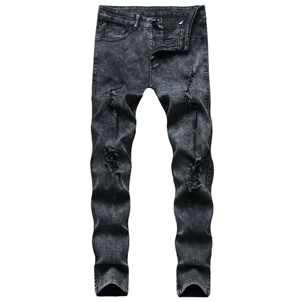 mens jeans street style mens biker jeans hole distrressed with zipper slim fit denim casual male trousers pants, Blue
mens jeans street style mens biker jeans hole distrressed with zipper slim fit denim casual male trousers pants, Blue