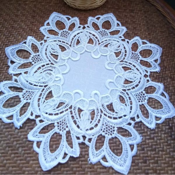2pcs for one bag lace polyester placemat cup mug pad table cloth coffee glass doily with embroidery in kitchen
2pcs for one bag lace polyester placemat cup mug pad table cloth coffee glass doily with embroidery in kitchen