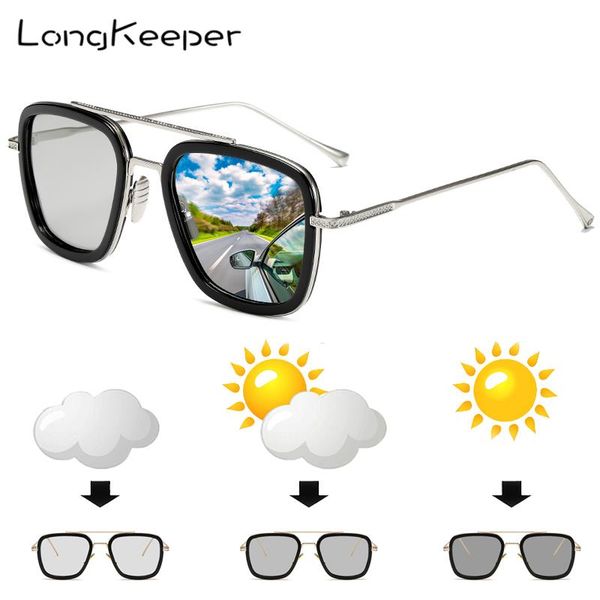 longkeeper classic pchromic sun glassses men iron man metal goggle women chameleon pilot square sunglasses uv400, White;black
longkeeper classic pchromic sun glassses men iron man metal goggle women chameleon pilot square sunglasses uv400, White;black