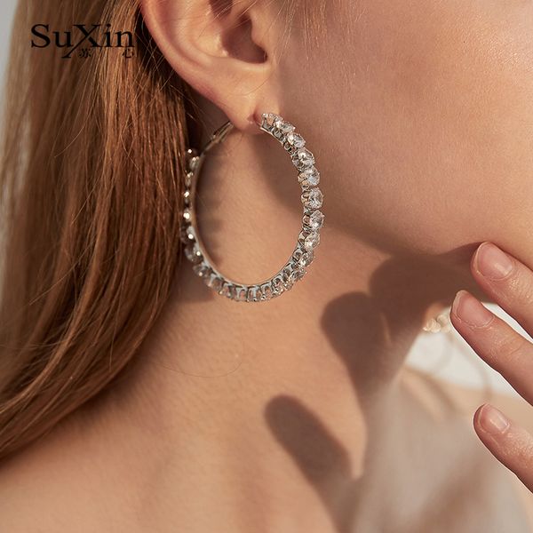 hoop & huggie suxin earrings 2021 simple round temperament for women long crystal pendant jewelry gifts, Golden;silver
hoop & huggie suxin earrings 2021 simple round temperament for women long crystal pendant jewelry gifts, Golden;silver