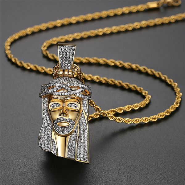 pendant necklaces iced out bling cubic zircon jesus christ portrait necklace fashion hip hop religious jewelry christian rapper, Silver
pendant necklaces iced out bling cubic zircon jesus christ portrait necklace fashion hip hop religious jewelry christian rapper, Silver