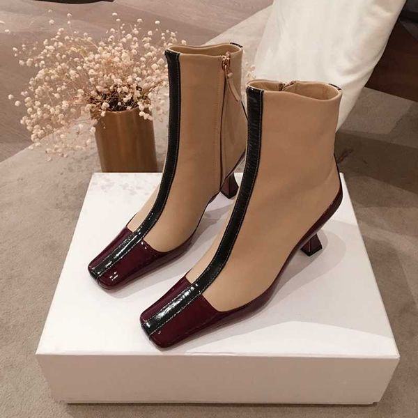 2020 runway fashion women boots beige pointed toe leather ankle boots heels shoes autumn winter female socks, Black
2020 runway fashion women boots beige pointed toe leather ankle boots heels shoes autumn winter female socks, Black