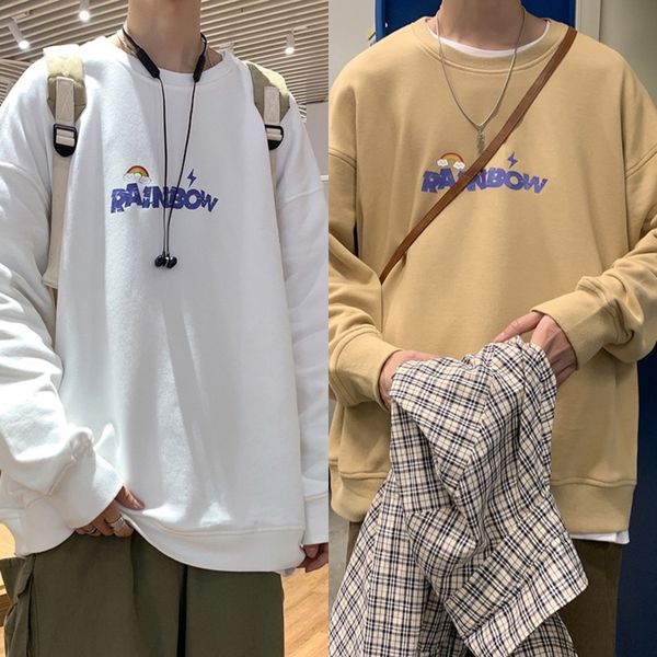 men's autumn new trendy loose all-match couple clothes trendy brand handsome casual simple coat single coat sweater couple sweater clot, Black
men's autumn new trendy loose all-match couple clothes trendy brand handsome casual simple coat single coat sweater couple sweater clot, Black