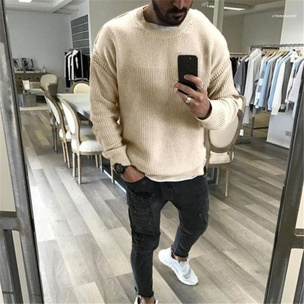clothing autumn designer mens sweaters solid color long sleeve crew neck mens pullovers fashion loose male, White;black
clothing autumn designer mens sweaters solid color long sleeve crew neck mens pullovers fashion loose male, White;black