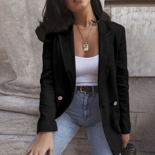 women's suits & blazers women classic black blazer elegant solid color slim jacket suit 2021 fashion long sleeve office ladies blazer#g, White;black
women's suits & blazers women classic black blazer elegant solid color slim jacket suit 2021 fashion long sleeve office ladies blazer#g, White;black