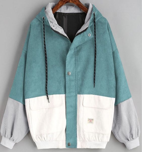 fashion women hooded color block corduroy jacket cool men women autumn winter hip hop zipper baseball jacket 5 colors size s-3xl, Black;brown
fashion women hooded color block corduroy jacket cool men women autumn winter hip hop zipper baseball jacket 5 colors size s-3xl, Black;brown