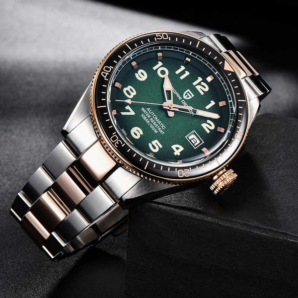 pagani design mens watches automatic stainless steel waterproof man mechanical watch men business relogio masculino, Slivery;brown
pagani design mens watches automatic stainless steel waterproof man mechanical watch men business relogio masculino, Slivery;brown