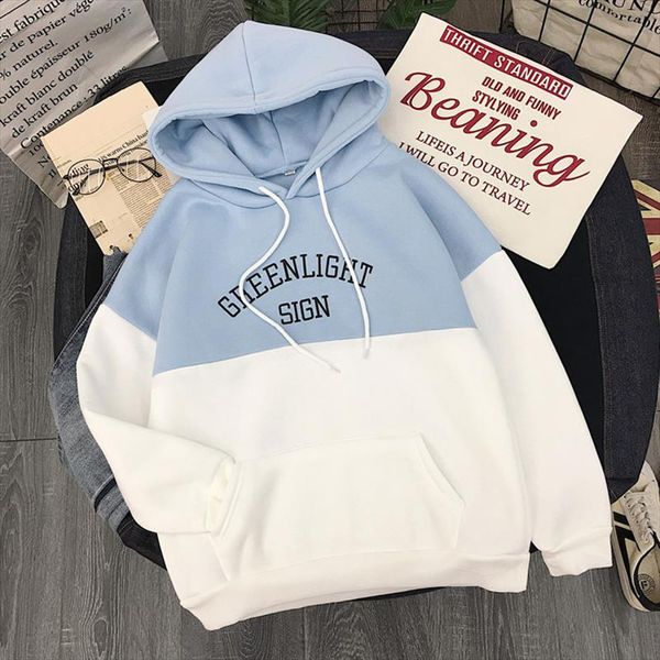 plus velvet thick warm pullover womens casual wild letter printing hooded stitching female students hooded sweatshirt college, Black
plus velvet thick warm pullover womens casual wild letter printing hooded stitching female students hooded sweatshirt college, Black
