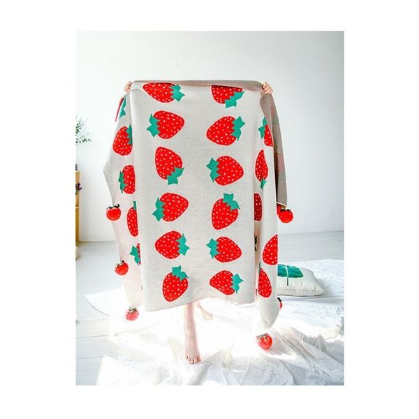 blankets ins cartoon strawberry knitting blanket three-dimensional tassels with pompom cotton children sofa for beds gift
blankets ins cartoon strawberry knitting blanket three-dimensional tassels with pompom cotton children sofa for beds gift